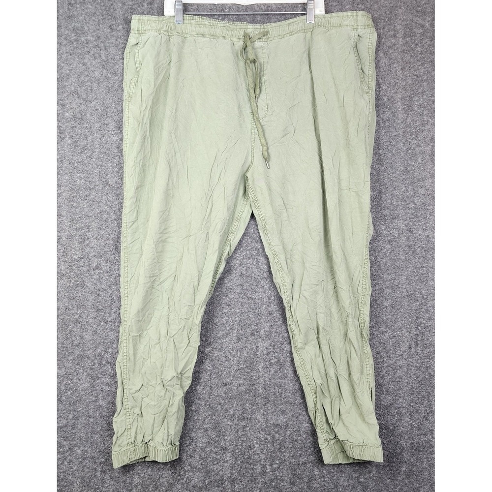 Earthbound Trading Co Joggers XXL Sage Green Lyocell Drawstring Pants‎ MBA409CEB